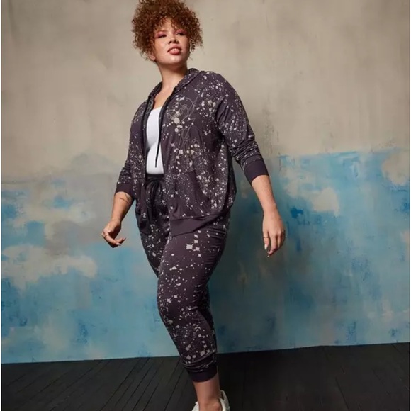 Zip-Up Hoodie - Super Soft LoveSick Skulls Splatter Grey - Picture 3 of 6